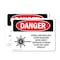 Signmission Radiation & Laser Sign, 10 in H x 14 in W, Vinyl Decal, Rectangle OS-2PACK-DS-D-1014-L-2454 - alternate 1